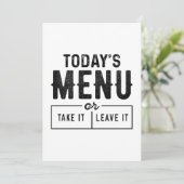 Menu van vandaag (Staand voorkant)