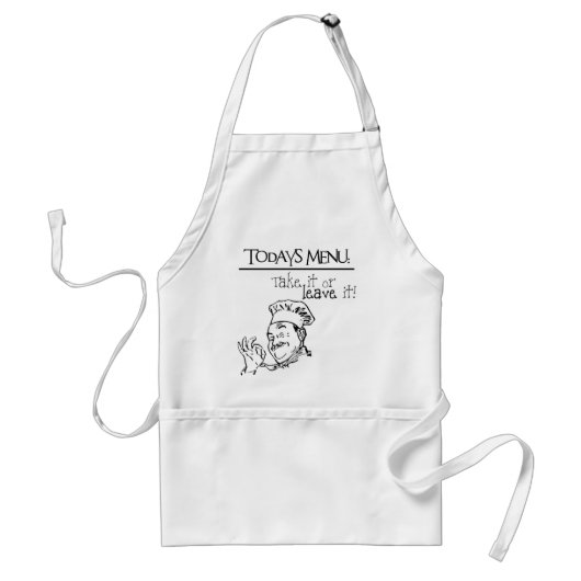 Menu van vandaag Apron Standaard Schort (Voorkant)