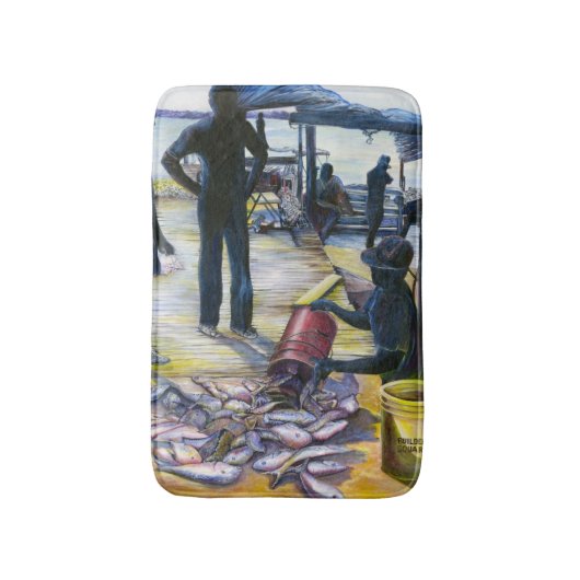 Menu van vandaag, Harbour Island, Bahama's Badmat (Voorkant Verticaal)