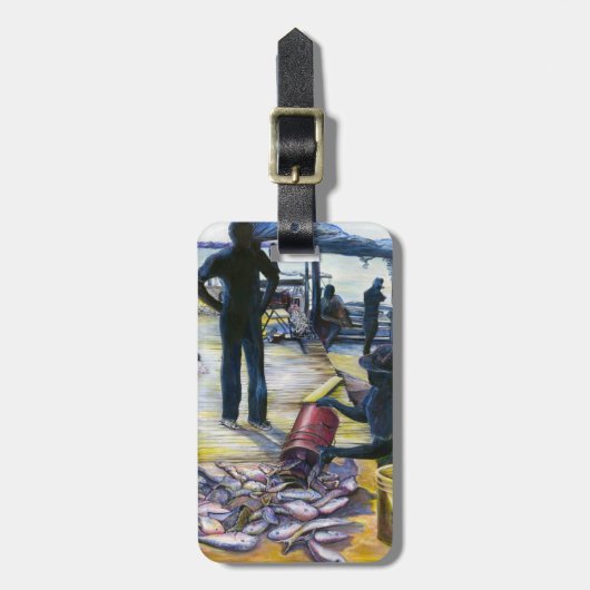 Menu van vandaag, Harbour Island, Bahamas Bagagela Bagagelabel (Voorkant verticaal)