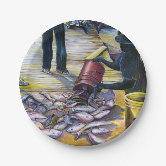 Menu van vandaag, Harbour Island, Bahama's Papieren Bordje (Voorkant)