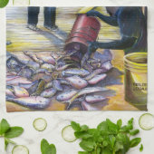 Menu van vandaag, Harbour Island, Bahama's Theedoek (Gevouwen)