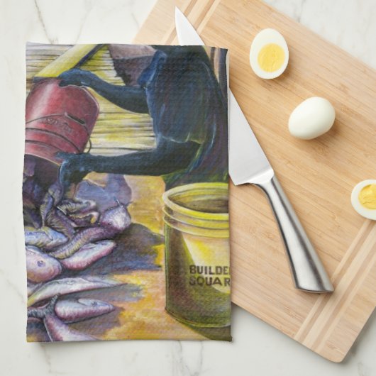 Menu van vandaag, Harbour Island, Bahama's Theedoek (Quarter Fold)