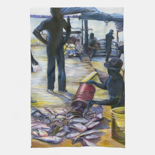 Menu van vandaag, Harbour Island Theedoek (Verticaal)