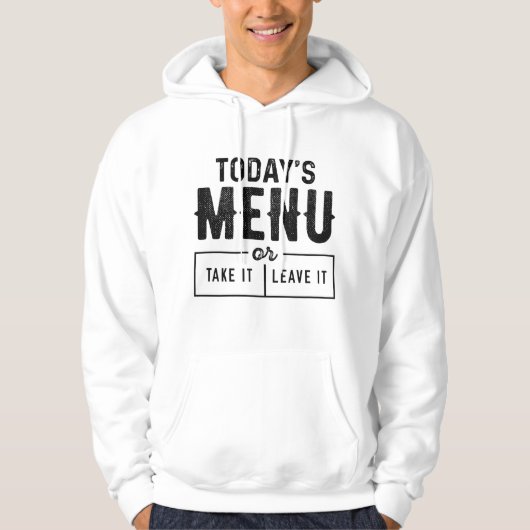 Menu van vandaag hoodie (Voorkant)