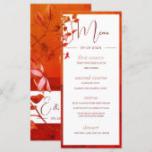 Menu Verbrande Sinaasappel Terracotta Floral (Voorkant / Achterkant)