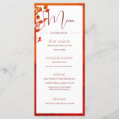 Menu Verbrande Sinaasappel Terracotta Floral (Voorkant)