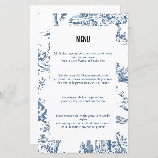 Menu Victoria (Voorkant / Achterkant)