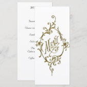 Menu Victoriaans ontwerp (Voorkant / Achterkant)