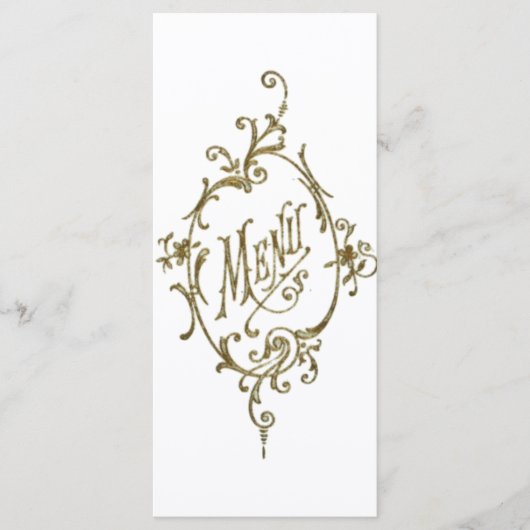 Menu Victoriaans ontwerp (Voorkant)