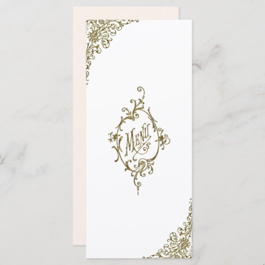 Menu Victoriaans ontwerp (Voorkant / Achterkant)