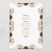 Menu vintage bruiloft Bourgogne (Achterkant)