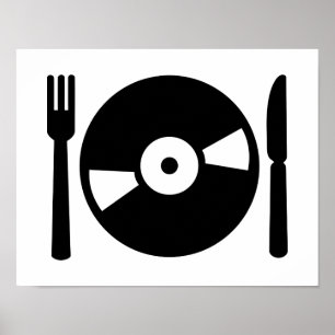 menu Vinyl DJ Poster