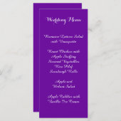 Menu Violet Paars huwelijk (Voorkant / Achterkant)