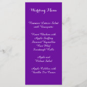 Menu Violet Paars huwelijk (Voorkant)