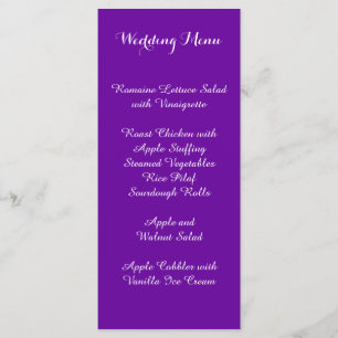Menu Violet Paars huwelijk