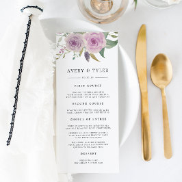 Menu Violet & Sage Wedding Kaart