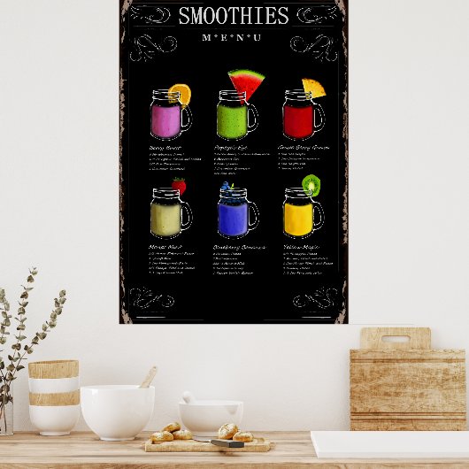 Menu Vloeiingen Poster (Keuken)