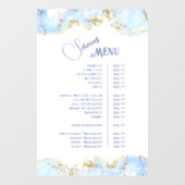 Menu voor Blauwe Marmer Ontwerp Diensten Raamsticker (Vel)