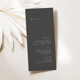 Menu voor een zwarte en witte moderne, minimale br