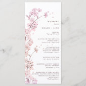 menu voor Elegant Sakura Branch lente bruiloft (Voorkant)