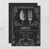   menu voor het dineren van de Silver Spoon Fork (Voorkant / Achterkant)