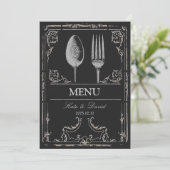   menu voor het dineren van de Silver Spoon Fork (Staand voorkant)