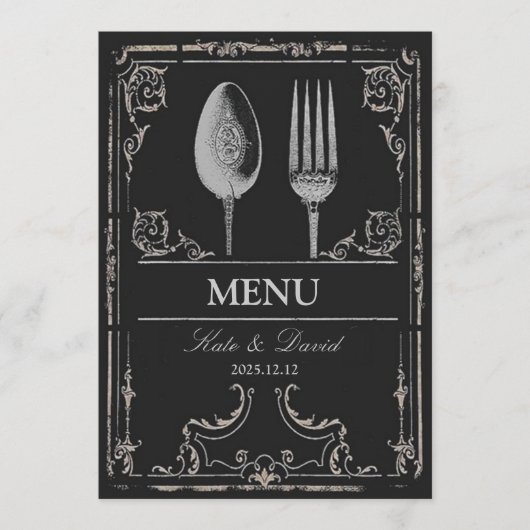   menu voor het dineren van de Silver Spoon Fork (Voorkant)