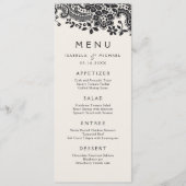 Menu voor het  huwelijk van zwarte en witte elegan (Voorkant)