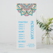 Menu voor Marokkaans restaurant diner (Staand voorkant)