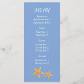 menu voor strandstrandbruiloft (Achterkant)