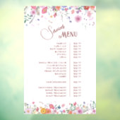 Menu voor verse wilde bloemen raamsticker (Vel 3)