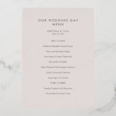 Menu voorzijde foto echte folie uitnodiging (Achterkant)