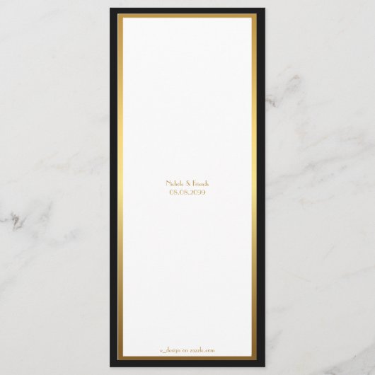 Menu Vrienden, menu vergadering, grote Gatsby, wit (Achterkant)