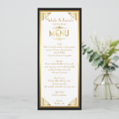 Menu Vrienden, menu vergadering, grote Gatsby, wit (Staand voorkant)