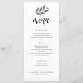 Menu waterverf Branch Wedding Reception (Voorkant)
