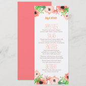 Menu waterverf Canopy Wedding (Voorkant / Achterkant)