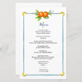 menu waterverf  citrusbruiloft (Voorkant / Achterkant)