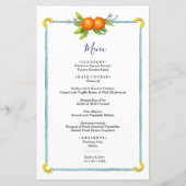 menu waterverf citrusbruiloft (Voorkant)