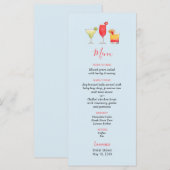 menu waterverf Cocktail Vrijgezellenfeest (Voorkant / Achterkant)