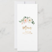 Menu waterverf Delicate Bloom Bouquets Kaart (Achterkant)