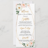 Menu waterverf Delicate Bloom Bouquets Kaart (Voorkant)