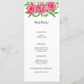 menu waterverf elegant floral minimalist (Voorkant)