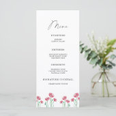 menu waterverf elegant floral minimalist (Staand voorkant)