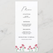 menu waterverf elegant floral minimalist (Voorkant)