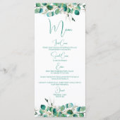 Menu Waterverf Emerald Green Eucalyptus Foilage (Voorkant)