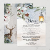 Menu waterverf evergreen baby shower (Voorkant / Achterkant)