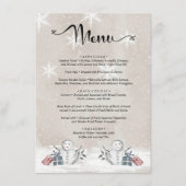 Menu waterverf evergreen baby shower (Voorkant)