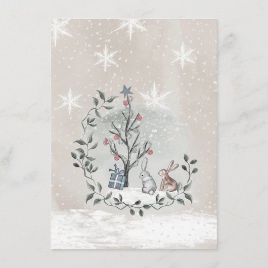 Menu waterverf evergreen baby shower (Achterkant)