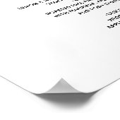 Menu waterverf floral Blush en Roos Gold Wedding Poster (Hoek)